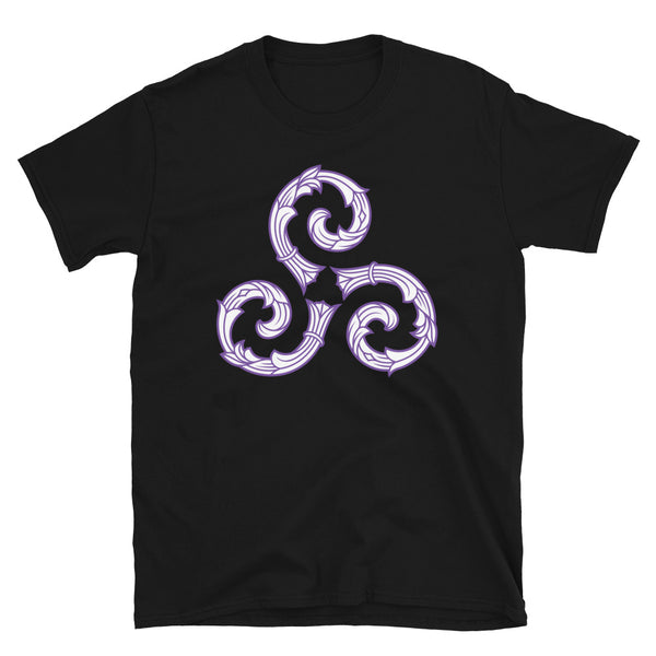 Purple ring-spun cotton Triskele T-Shirt
