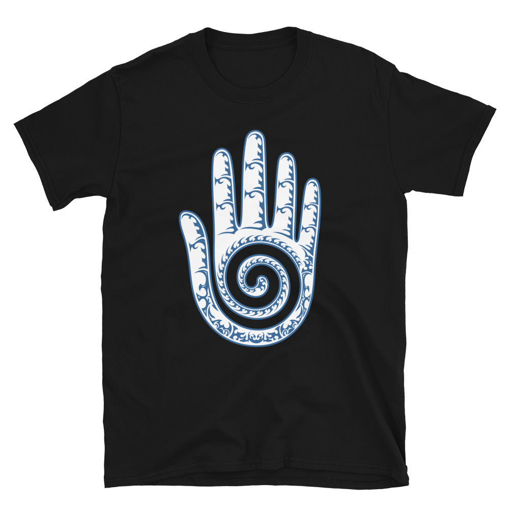Blue ring-spun cotton Shaman's Healing Hand T-Shirt
