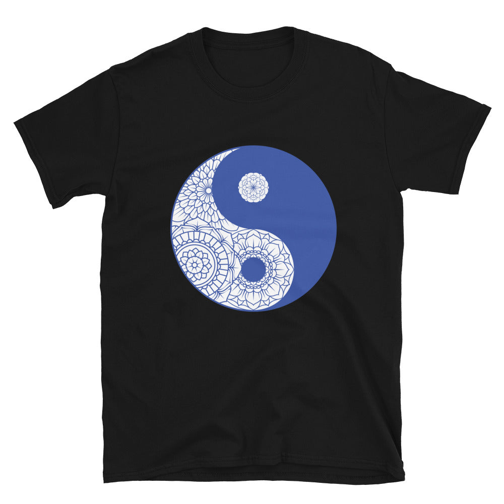Blue ring-spun cotton Yin-Yang T-Shirt