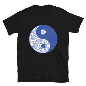 Blue ring-spun cotton Yin-Yang T-Shirt