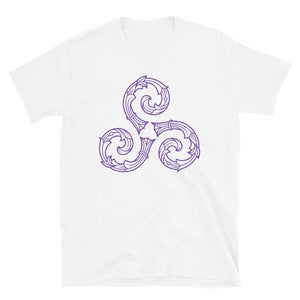 Purple ring-spun cotton Triskele T-Shirt