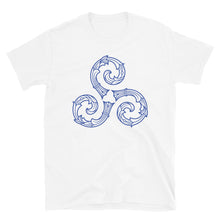 Blue ring-spun cotton Triskele T-Shirt