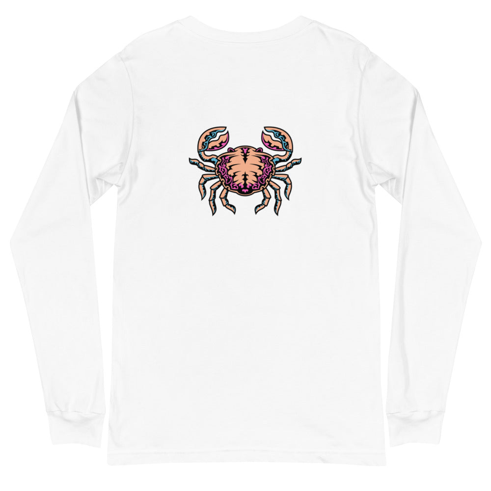 Cancer_ColorsMBO Multi-Color Long Sleeve Tee Front - Back Design