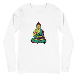 White Buddha Multi-Color Long Sleeve Tee