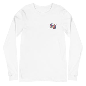 Capricorn_ColorsMBO Multi-Color Long Sleeve Tee Front - Back Design